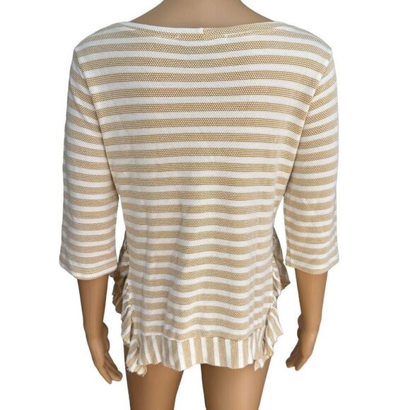 Anthropologie Sunday in Brooklyn Striped Ruffle Top size XS - Picture 3 of 7